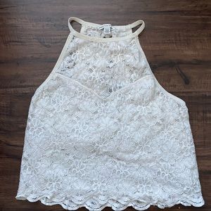 American eagle white lace tank top